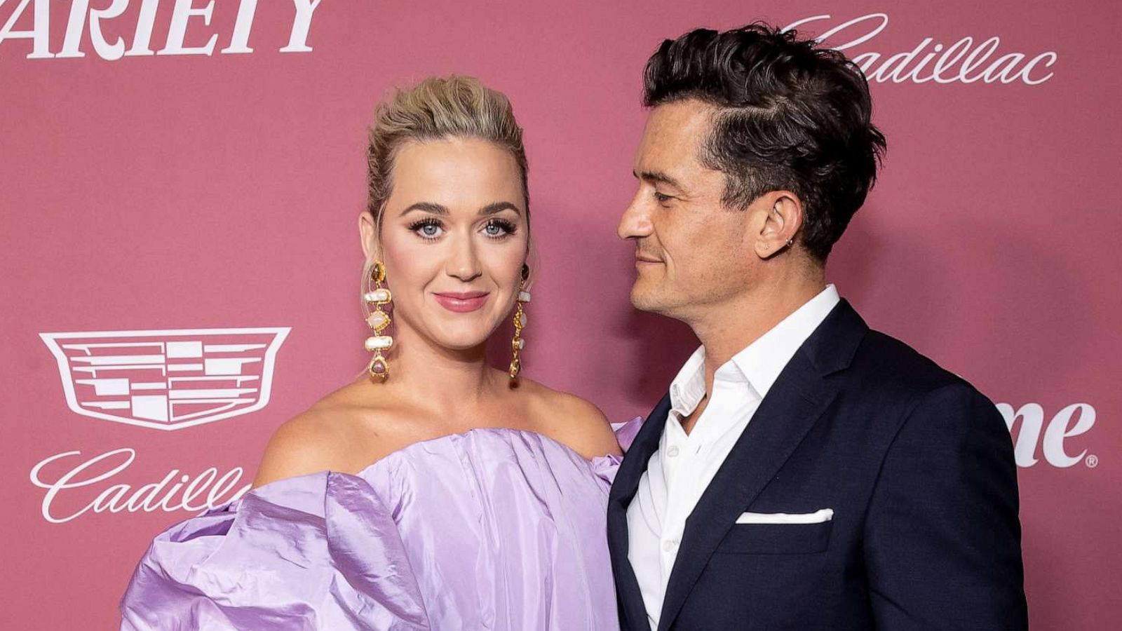 PHOTO: In this Sept. 30, 2021 file photo Katy Perry and Orlando Bloom arrive at Variety's Power of Women event in Los Angeles.