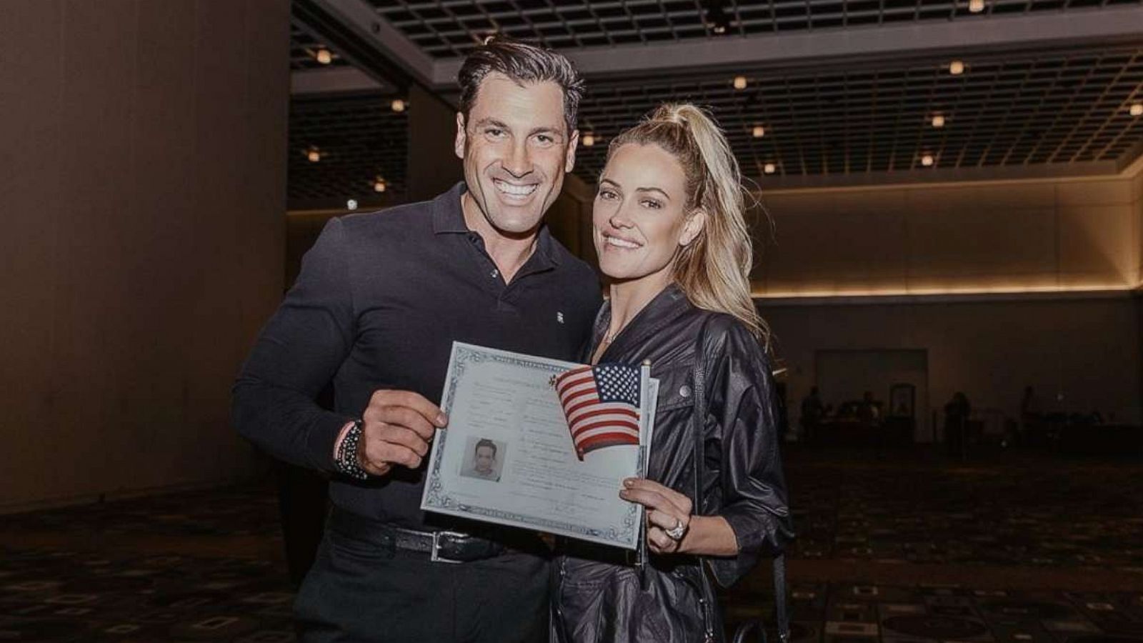 PHOTO: In this Oct. 9. 2019, photo Peta Murgatroyd posted to her Instagram account, she poses with husband Maksim Chmerkovskiy after she became a U.S. citizen.