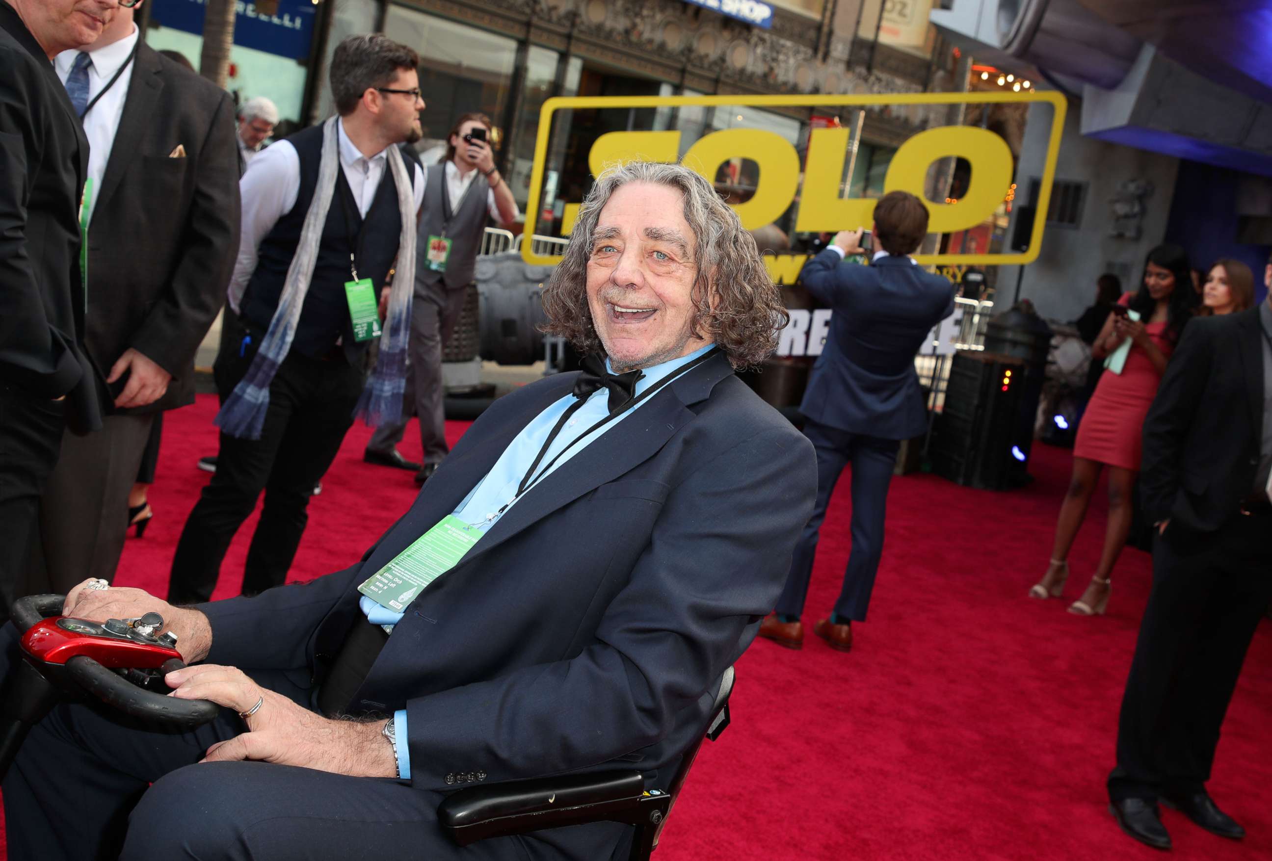 PHOTO: Peter Mayhew attends the "Solo: A Star Wars Story," film premiere in Los Angeles, May 10, 2018.
