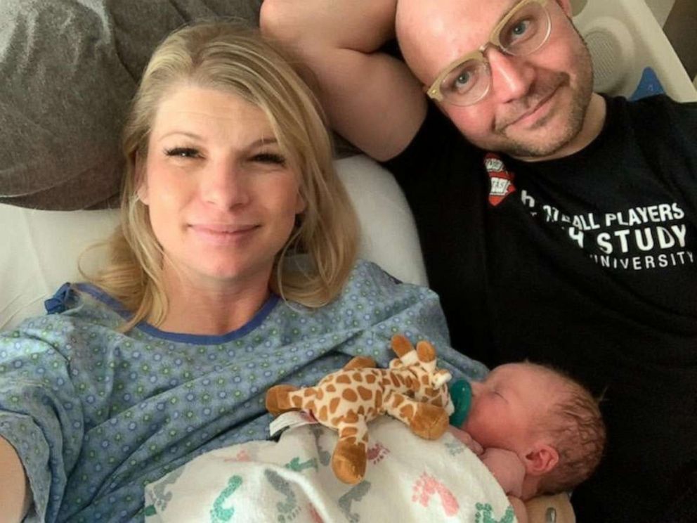 PHOTO: Colorado State Sen. Brittany Pettersen poses with her son Davis and husband Ian Silverii.