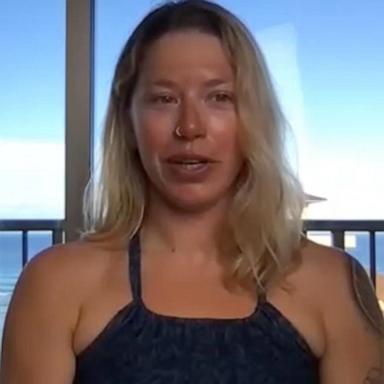PHOTO: Kelsey Pfendler speaks out after rowing from California to Hawaii.