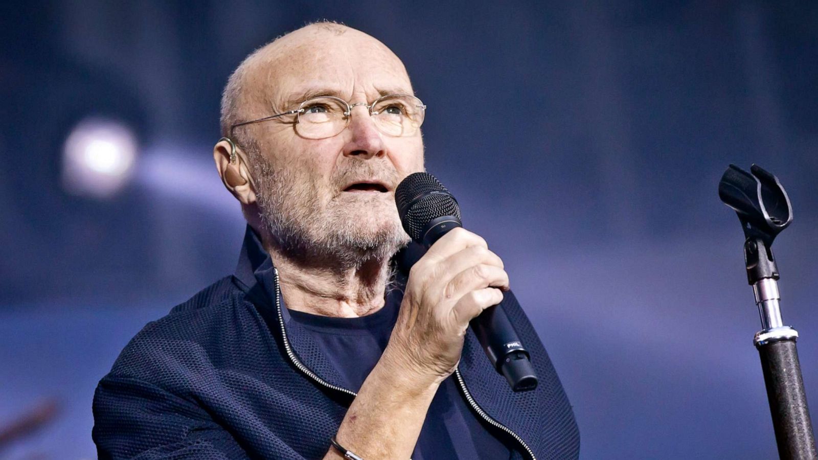 PHOTO: Singer Phil Collins performs live on stage during a concert at the Olympiastation on June 7, 2019, in Berlin.