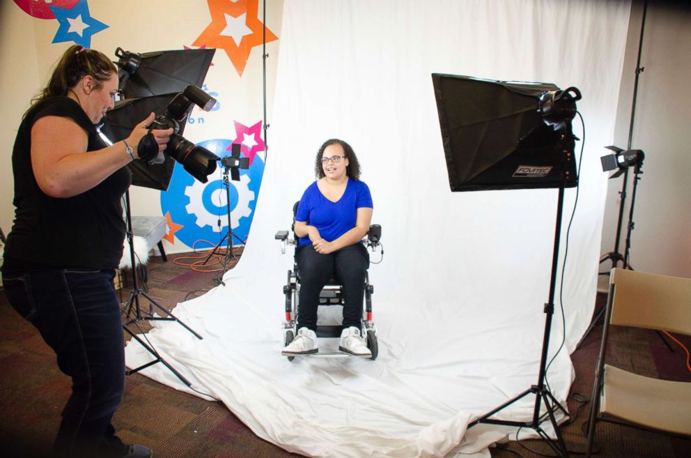 PHOTO: A model gets her photo taken at the Changing the Face of Beauty pop-up photo shoot in Tucson, Arizona.