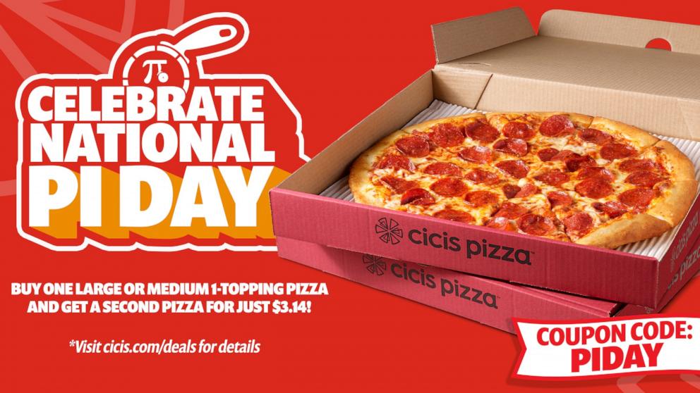 PHOTO: Cicis Pizza is offering a Pi Day promotion.