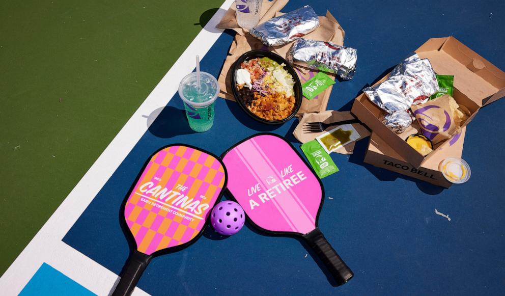 PHOTO: A cantina bowl and condiments served on the pickleball court at The Cantinas.