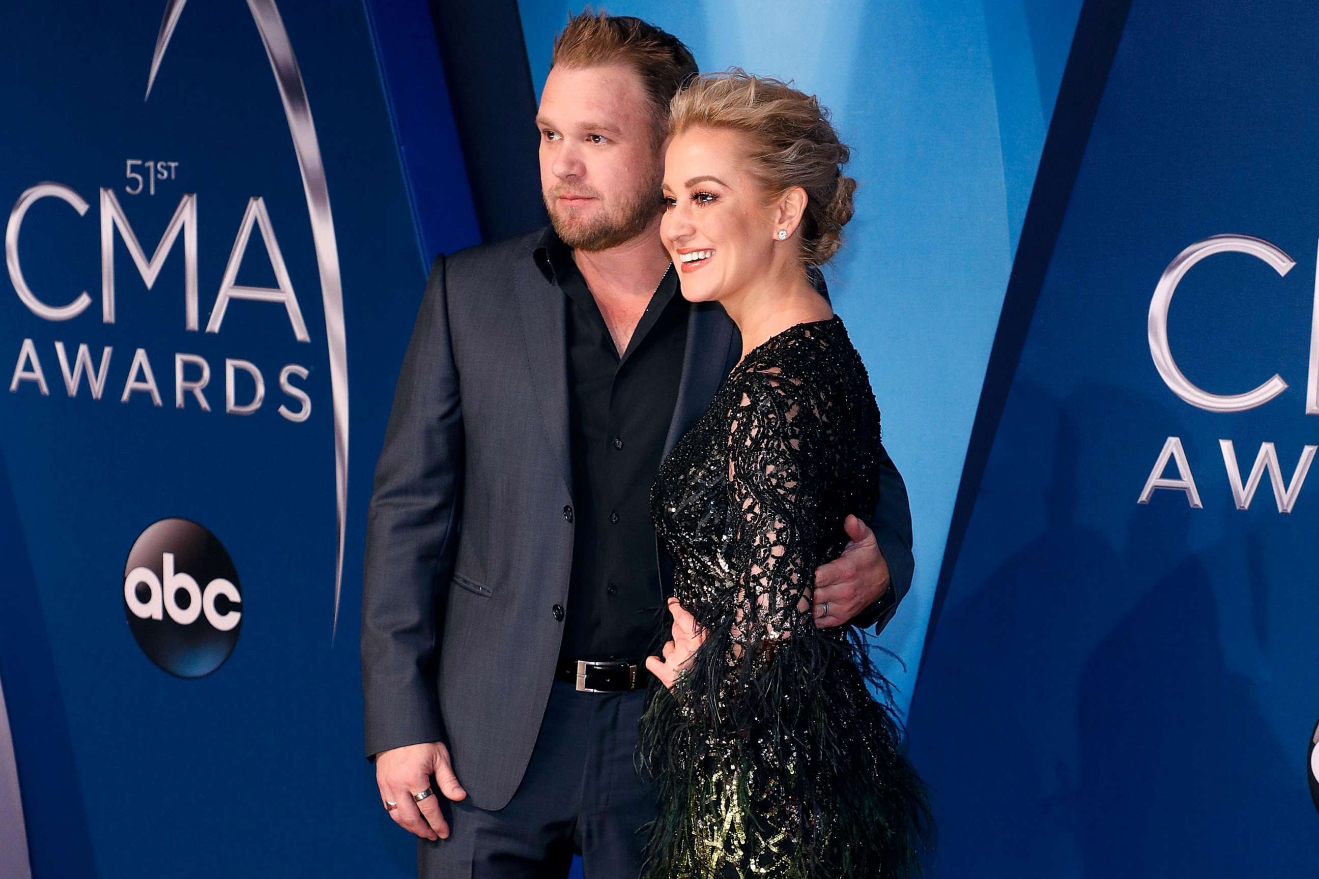 PHOTO: Kyle Jacobs and Kellie Pickler attend the 51st annual CMA Awards at the Bridgestone Arena on November 8, 2017 in Nashville, Tennessee.