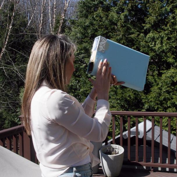 How to make a pinhole projector with a cereal box to safely view an image of the solar eclipse