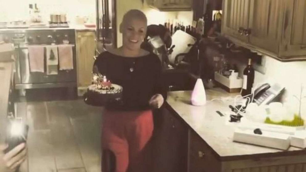 PHOTO: Pink holds a birthday cake for her son in a video she posted to her Instagram account.