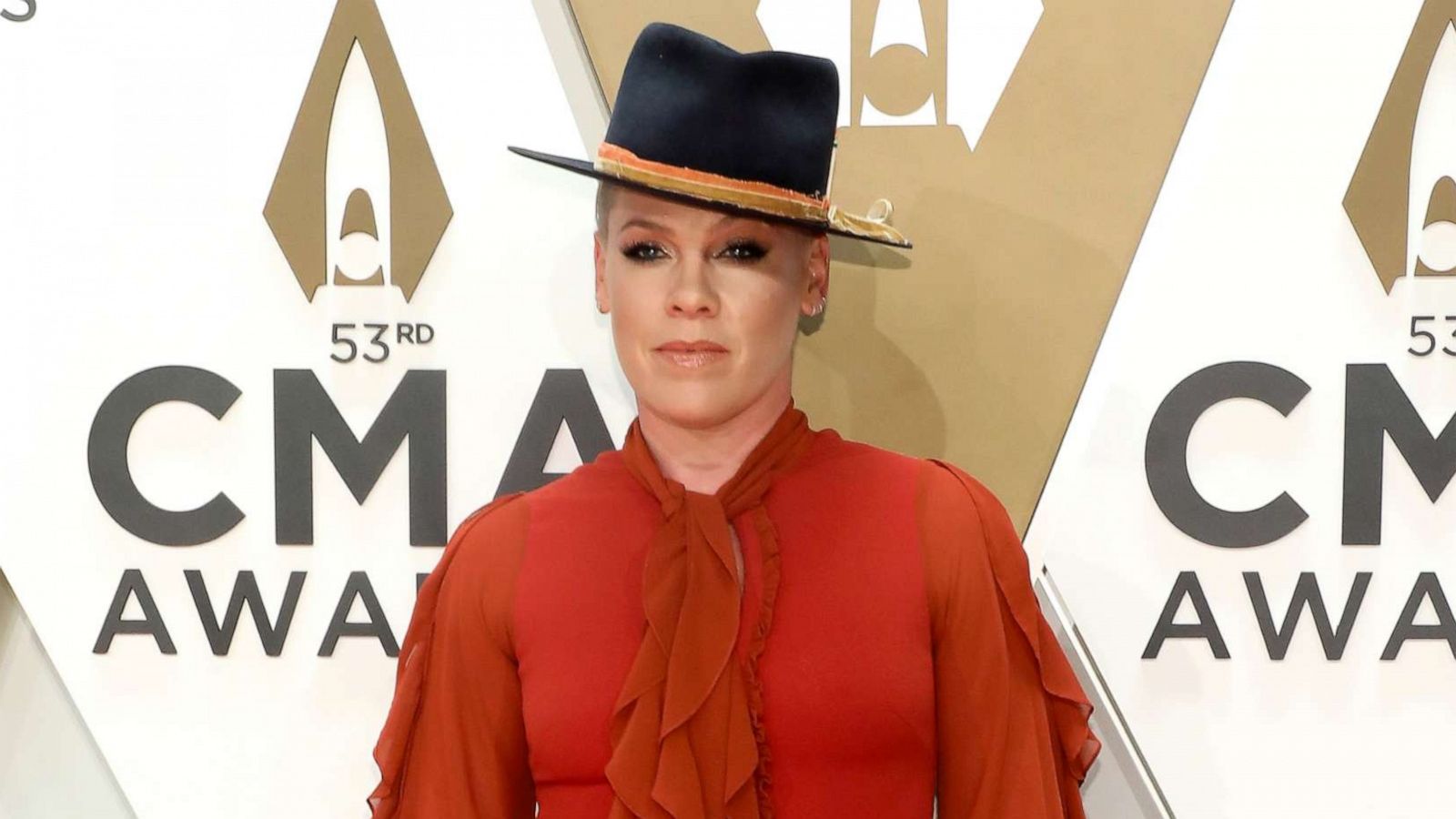 PHOTO: P!nk attends the 53nd annual CMA Awards at Bridgestone Arena, Nov. 13, 2019, in Nashville.