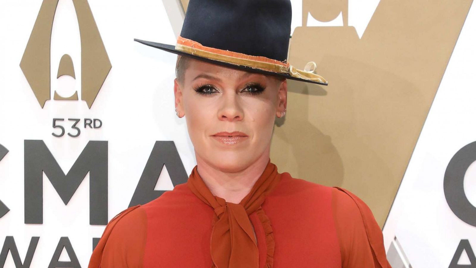 PHOTO: P!nk attends the 53nd annual CMA Awards at Bridgestone Arena, Nov. 13, 2019, in Nashville, Tennessee.