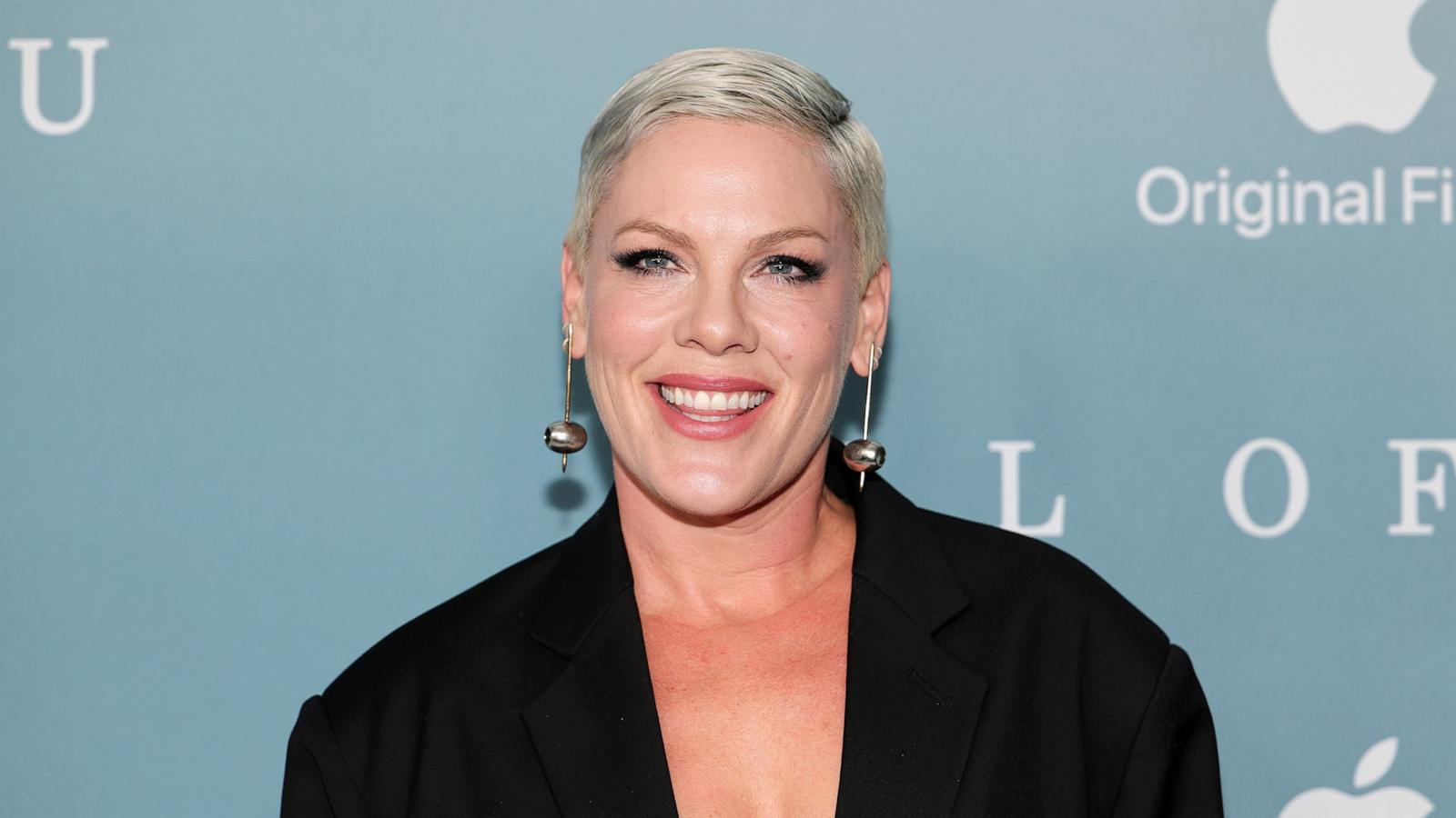 PHOTO: P!NK attends Apple's "All of You" New York premiere at The Whitby Hotel on September 17, 2025 in New York City.