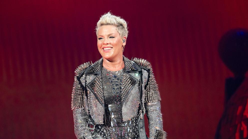 PHOTO: Pink performs onstage as a part of her Summer Carnival tour at the Moody Center, on Nov. 3, 2024, in Austin, Texas. 