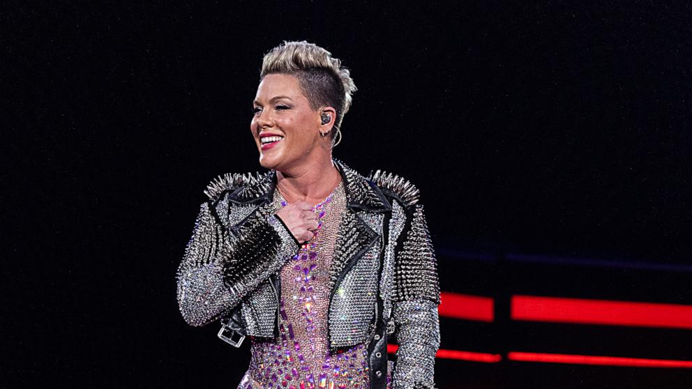 PHOTO: Pink performs at Spectrum Center on Nov. 12, 2023 in Charlotte, N.C.