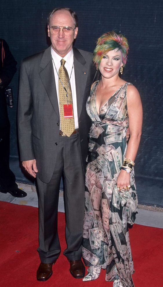 PHOTO: Singer Pink and father Jim Moore attend the 11th Annual Billboard Music Awards on Dec. 5, 2000, at the MGM Grand Garden Arena in Las Vegas.