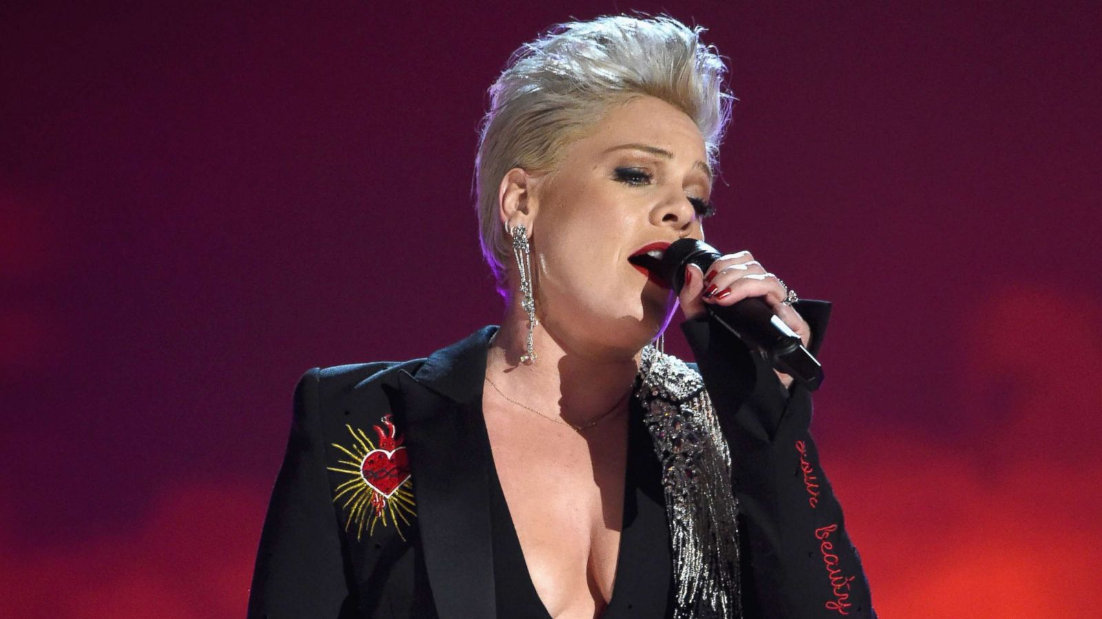 PHOTO: P!nk performs onstage during MusiCares Person of the Year honoring Dolly Parton at Los Angeles Convention Center, Feb. 8, 2019, in Los Angeles.