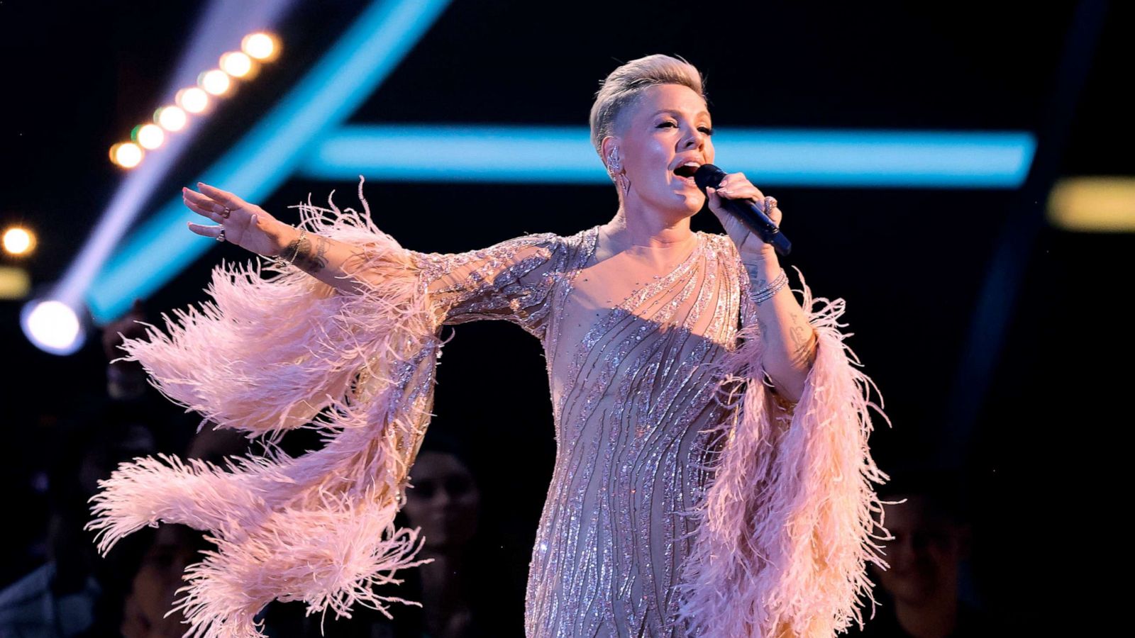 PHOTO: Pink performs onstage during the 2022 American Music Awards, Nov. 20, 2022 in Los Angeles.