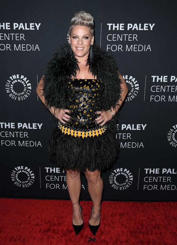 PHOTO: Pink arrives at the "Bob Mackie: Naked Illusion": A Legendary Evening With Bob Mackie, Carole Burnett, RuPaul Charles, Cher & Friends at Directors Guild Of America on May 13, 2024 in Los Angeles.