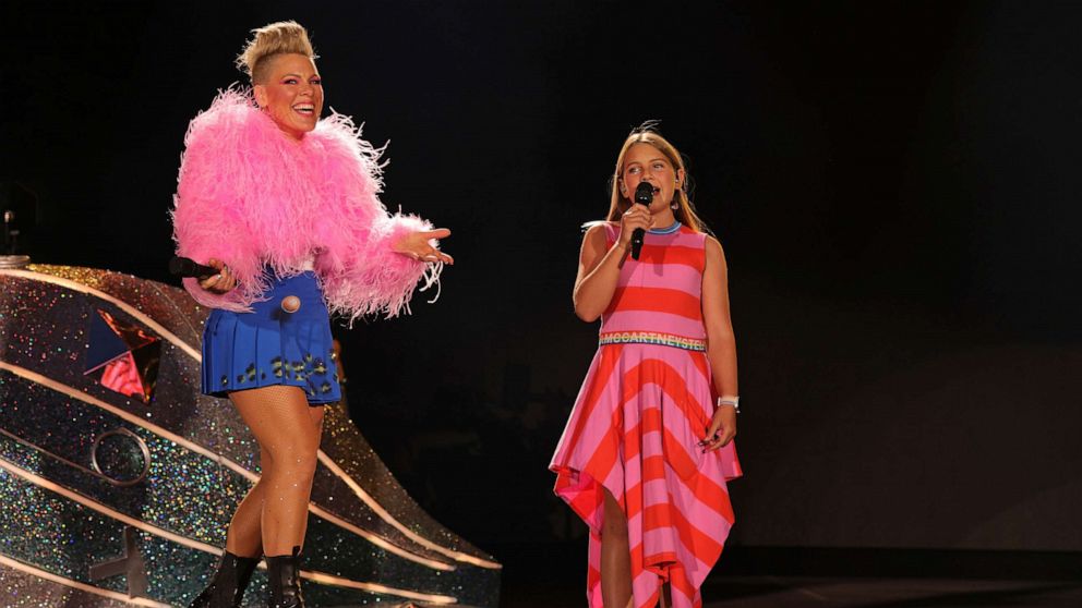 Pink's daughter Willow joins mom onstage during Summer Carnival tour