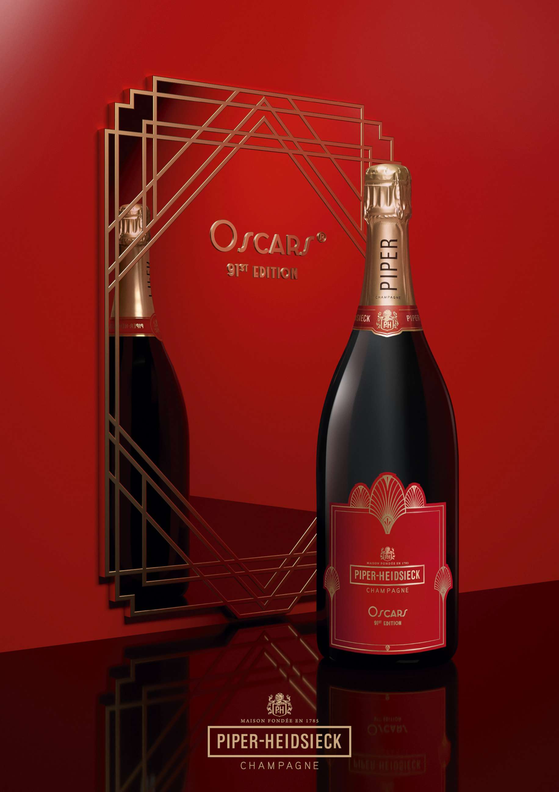 PHOTO: The French Champagne house Piper-Heidsieck created a custom, limited-edition magnum for the 91st Academy Awards.