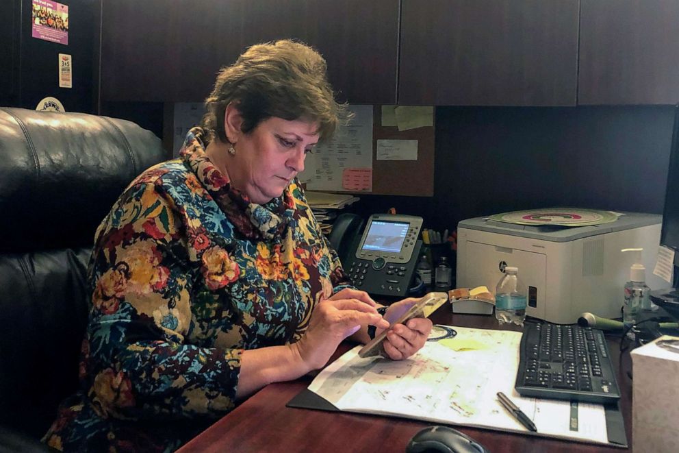 PHOTO: Kathaleen Pittman, the administrator of the Hope Medical Group for Women in Shreveport, La., works in her office, Feb. 20, 2020. 