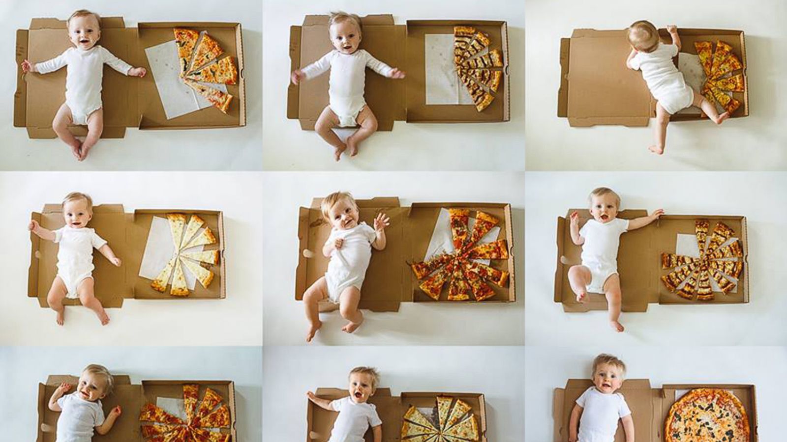 PHOTO: Dani Giannandrea, a Maryland-based photographer, snapped photos of her son Lorenzo, 1, and used pizza to mark his monthly milestones.