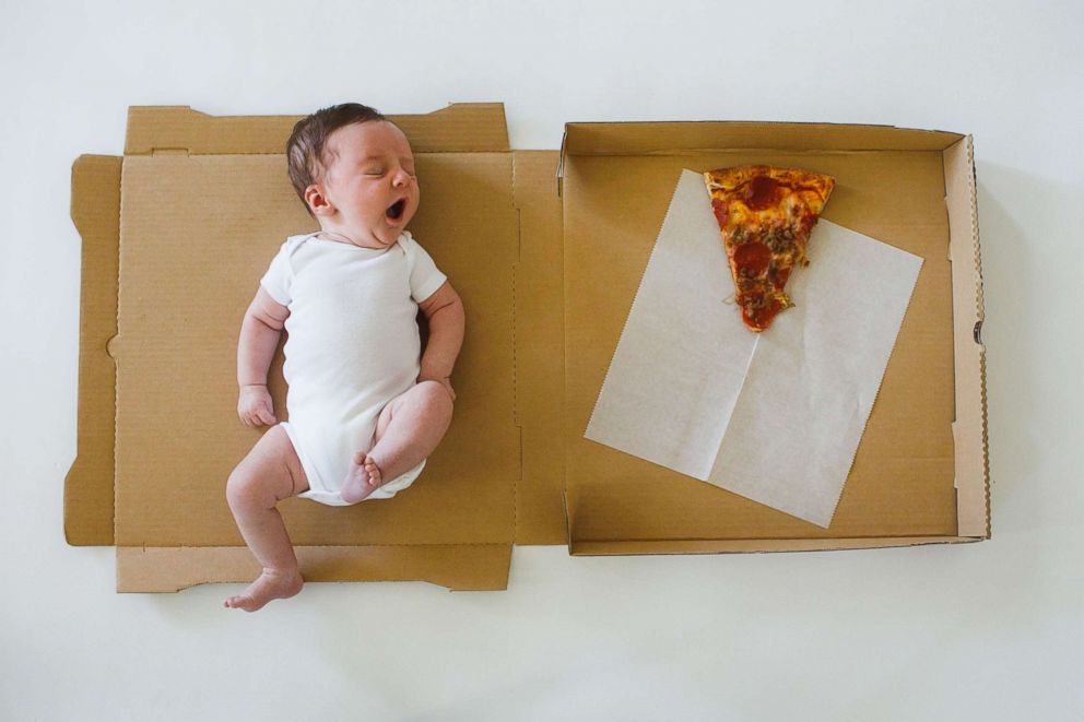 PHOTO: Dani Giannandrea, a mom of two from Frederick, Md., used pizza slices to mark her baby Lorenzo Giannandrea's monthly milestones.