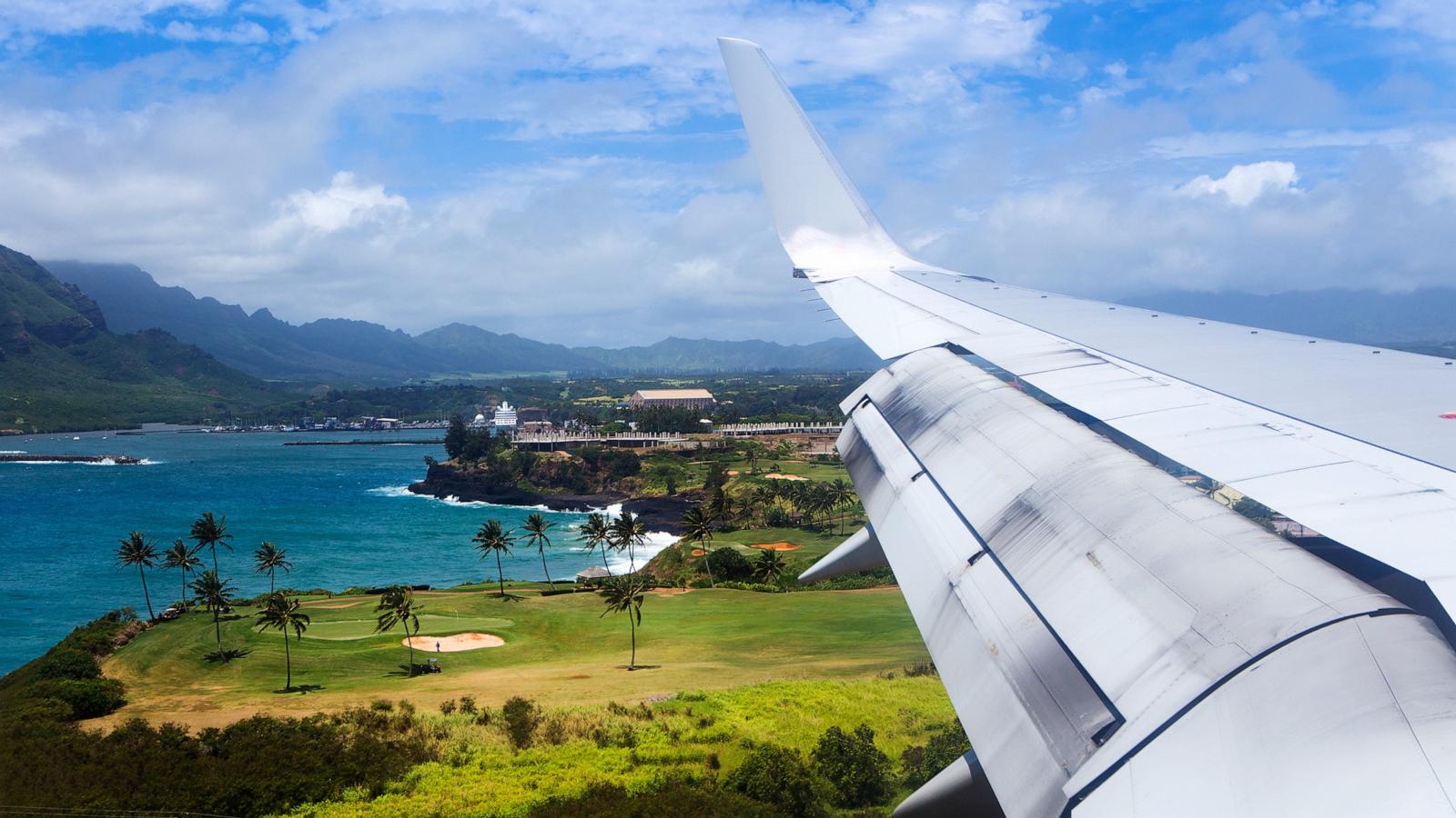 PHOTO: In this undated file photo, a plane flies into Lihue airport on Kauai, Hawaii.