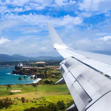 PHOTO: In this undated file photo, a plane flies into Lihue airport on Kauai, Hawaii.