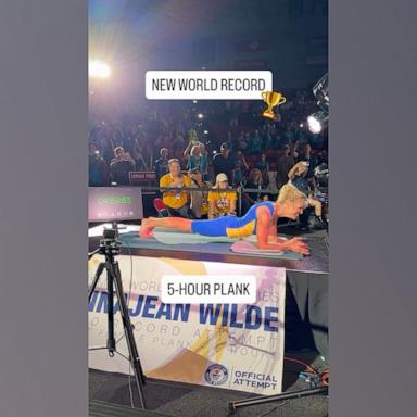 PHOTO: DonnaJean Wilde, 61, held a plank for five hours at the Huntsman World Senior Games in Utah on Oct. 6, 2026. 