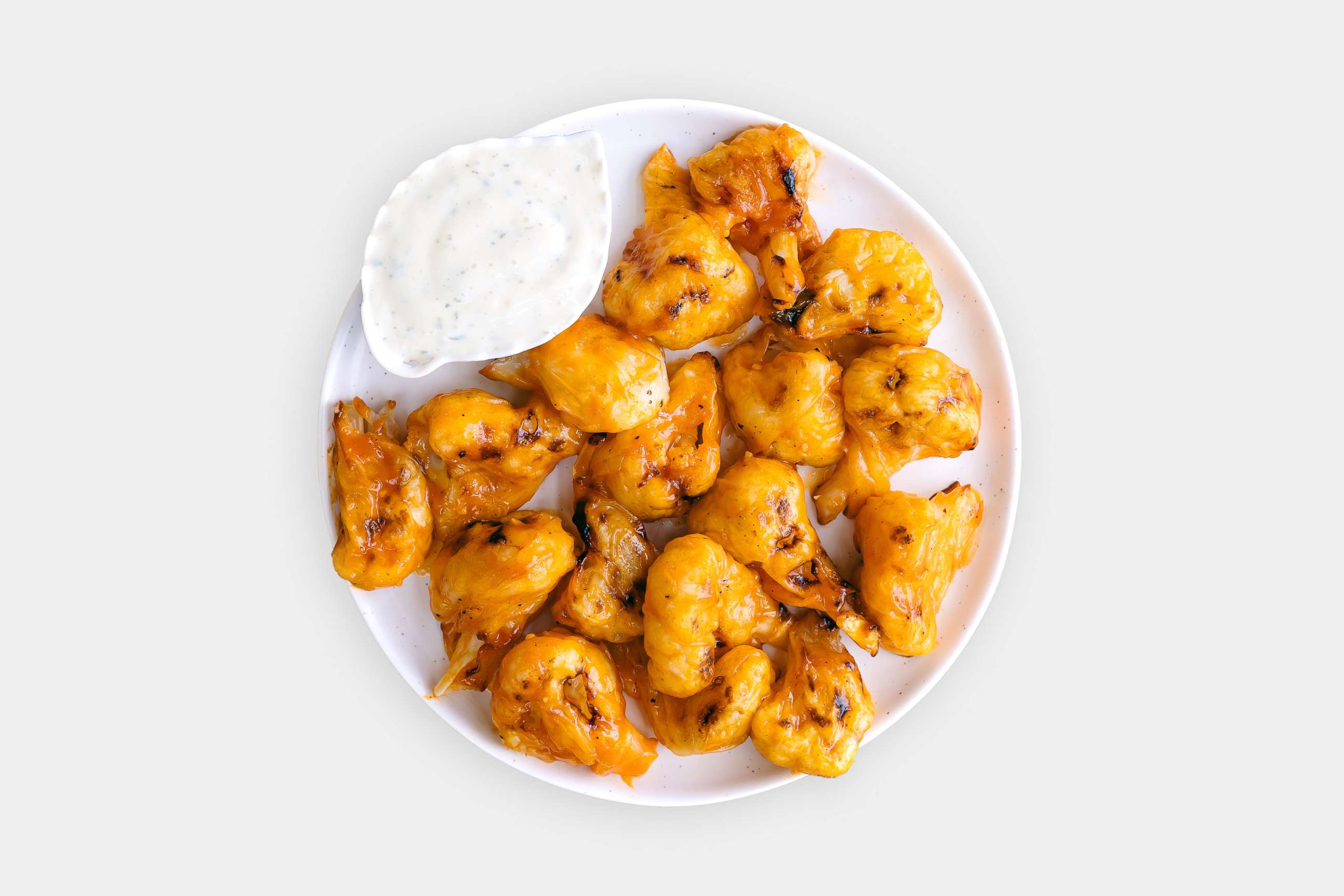 PHOTO: A plant-based alternative to buffalo wings made with cauliflower.