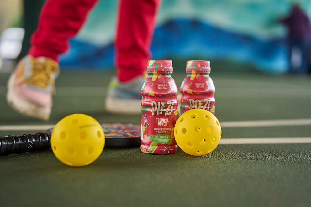 PHOTO: PLEZi Nutrition's first product—a kids' drink called PLEZi—has 75% less sugar than average leading 100% fruit juices, no added sugar, plus fiber and nutrients, like potassium, magnesium, and zinc.