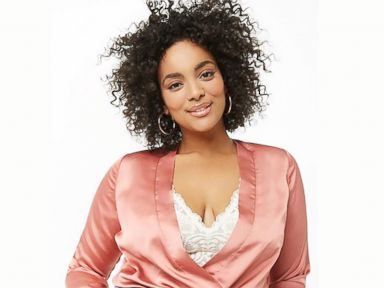 Forever 21,Forever 21 Plus Size Satin Surplice Bodysuit - WEAR