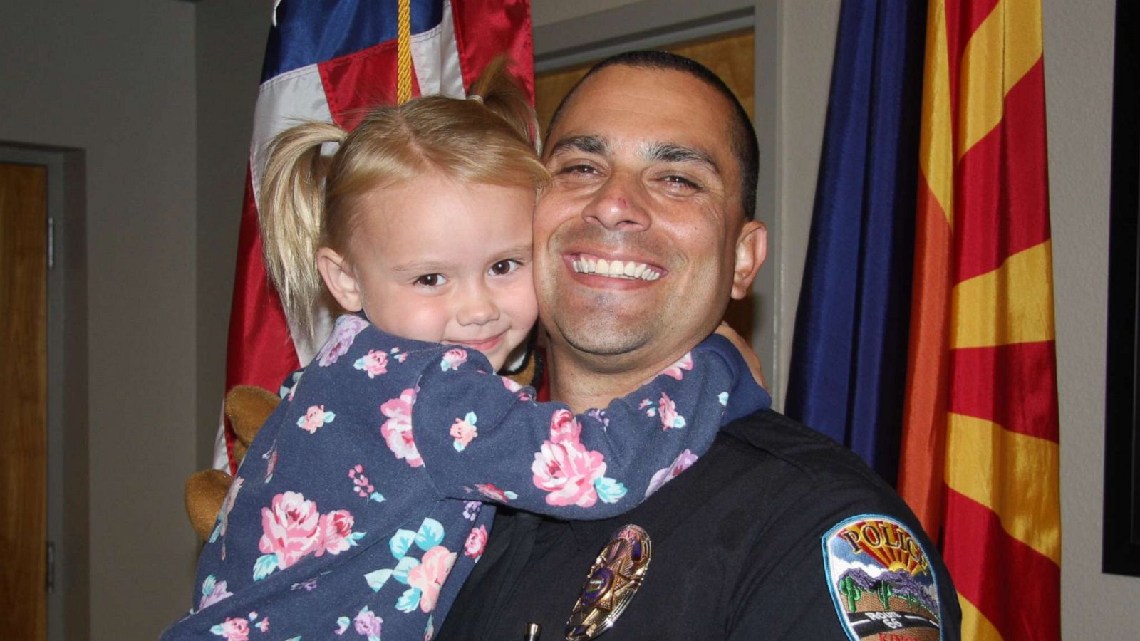 PHOTO: On Aug. 18, 2020, Brian Zach, lieutenant of the Kingman Police Department in Arizona, and his wife Cierra, officially became parents to 4-year-old Kaila. The adoption of Kaila took place at Mohave County Superior Court in Lake Havasu City.