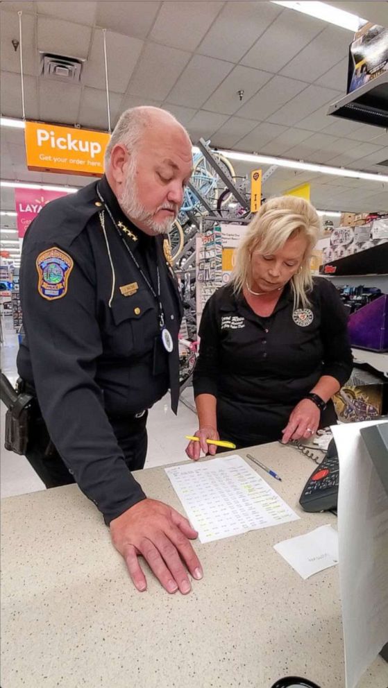 PHOTO: Dade City Police Chief James Walters called the accounts of 26 people at a Walmart in Dade City, Fla., to share that the police department paid off their layaways.