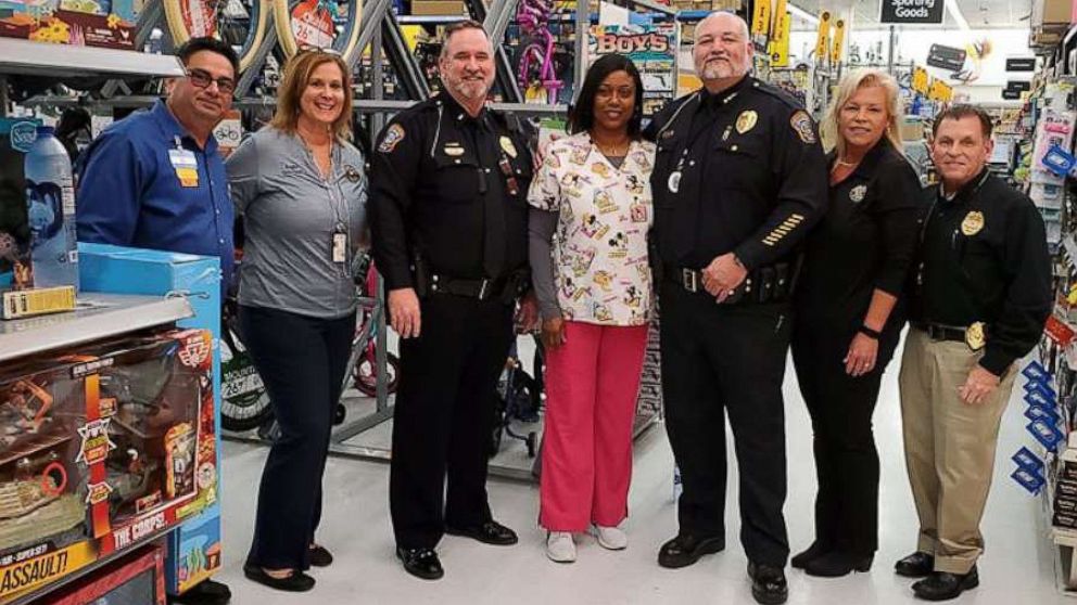 PHOTO: The Dade City Police Department in Dade City, Florida paid off layaway accounts at a local Walmart.