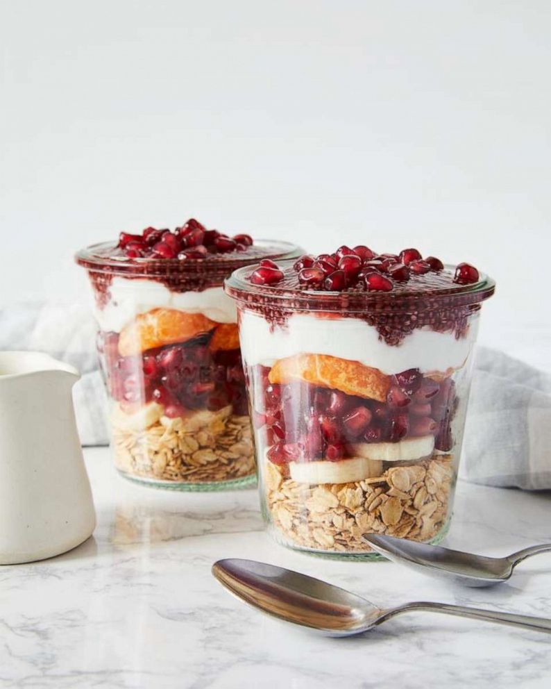 Photo: Pomegranate overnight oats.