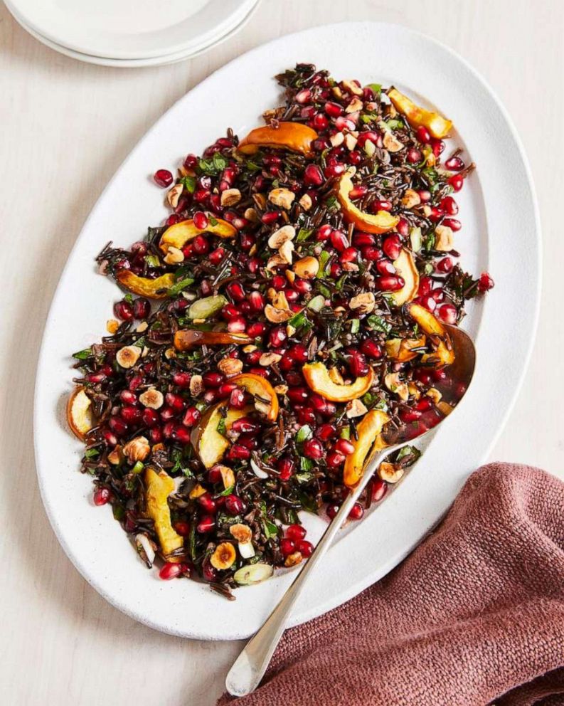 Photo: Wild Rice and Squash Salad with Fresh Pomegranate.