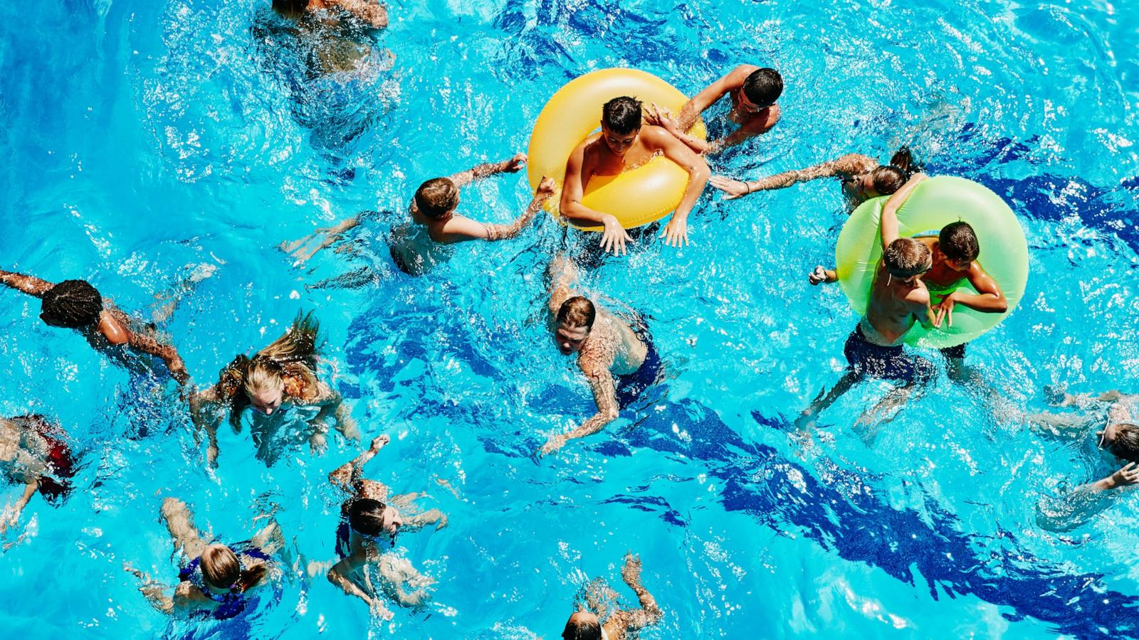 PHOTO: Stock photo of children swimming in a pool.