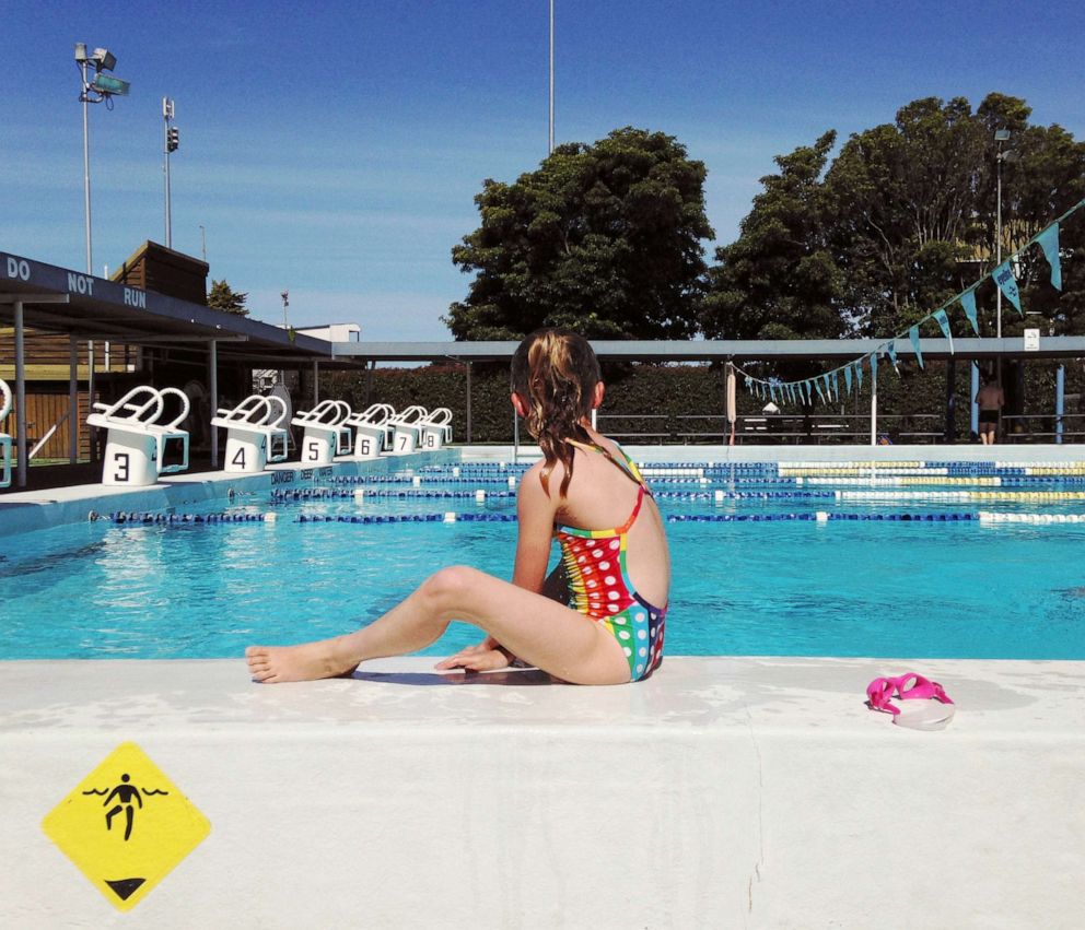 PHOTO: Stock photo of a child by a pool.