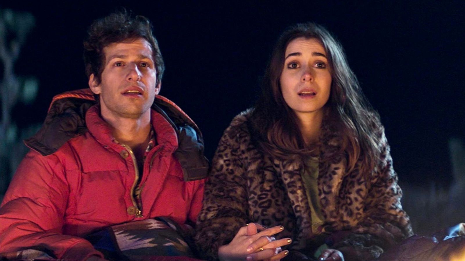 PHOTO: Andy Samberg and Cristin Milioti in a scene from "Palm Springs."