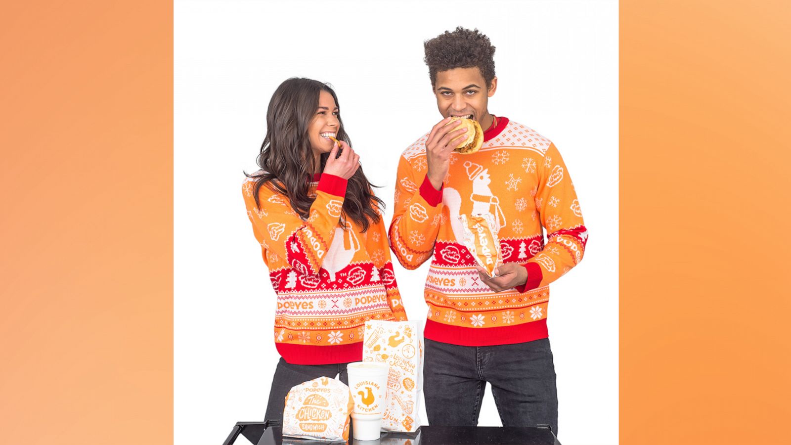 Popeyes brings back its ugly Christmas sweater for the holidays - Good  Morning America