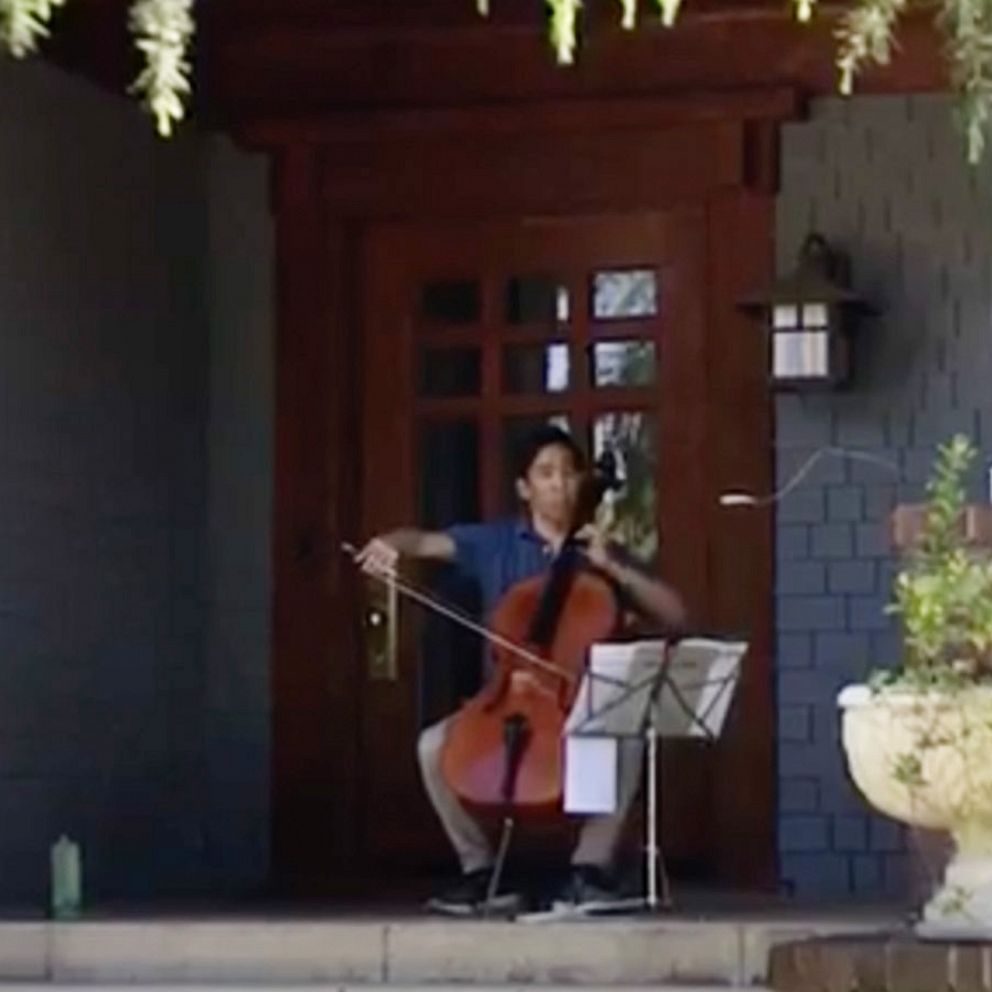 VIDEO: This California couple has played over a dozen free concerts on their porch CAP: Beong-Soo Kim and his wife, Bonnie Wongtrakool, play free classical music to provide a “kind of solace” for listeners.