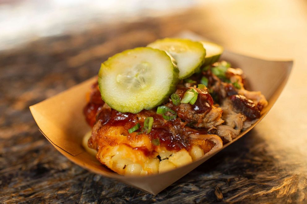 PHOTO: Eight Spoon Cafe Pulled Pork Mac and Cheese at Disney’s Animal Kingdom Theme Park.