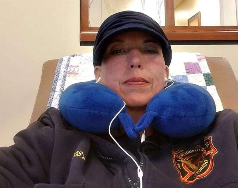 PHOTO: Tracy Post, 45, of Colorado, was diagnosed with stage 2 invasive ductal carcinoma in November 2019.