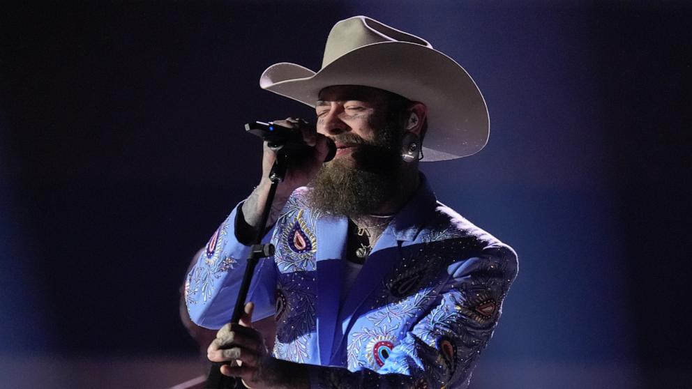 PHOTO: Post Malone performs during the 58th Annual CMA Awards on Nov. 20, 2024, in Nashville, Tenn.