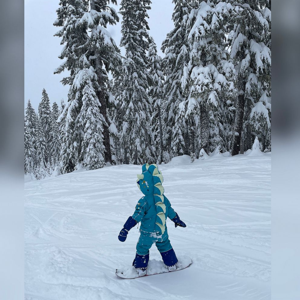 This 4-year-old narrating while snowboarding is melting our hearts