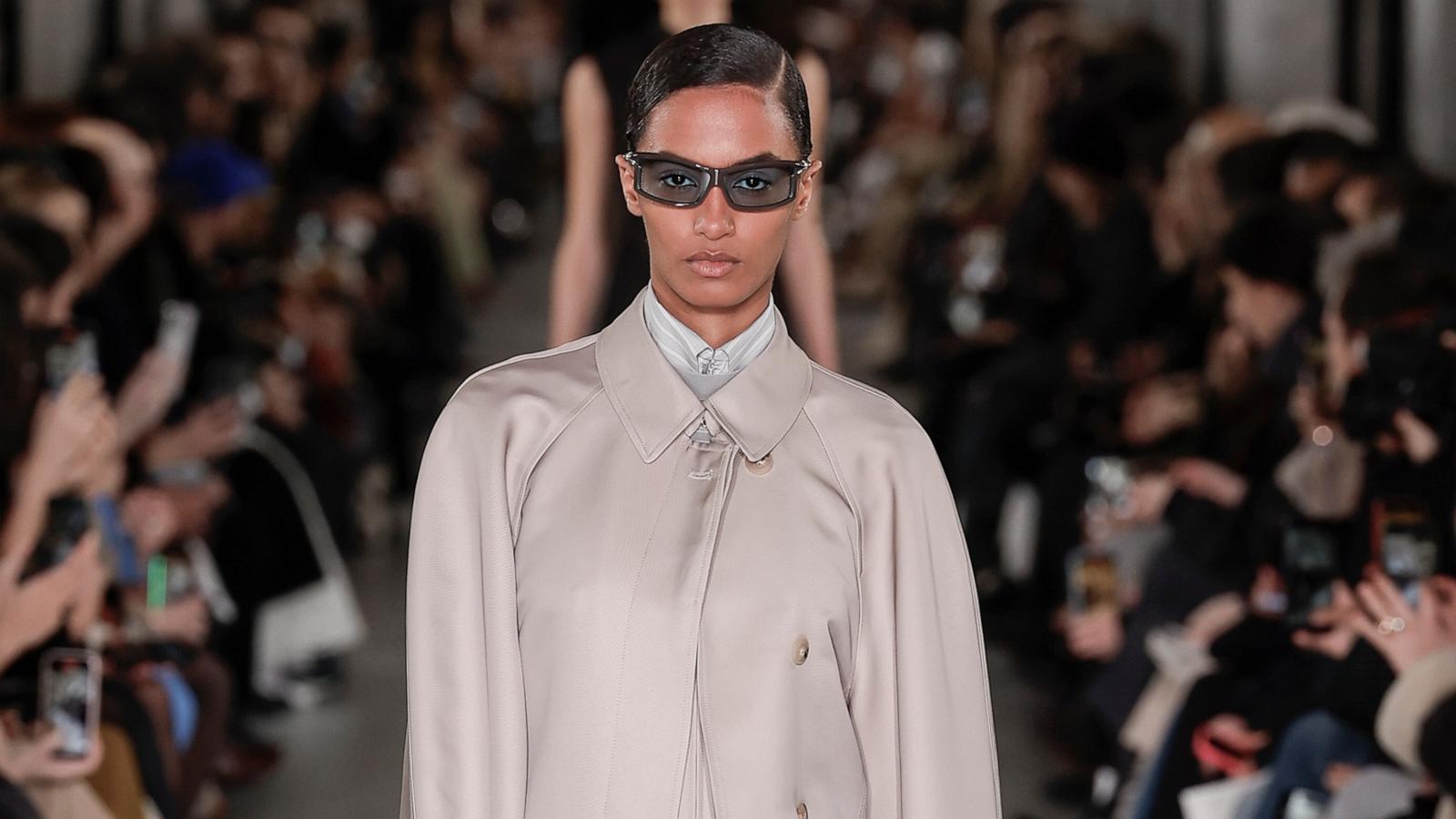 PHOTO: A model walks the runway during the Tory Burch Ready to Wear Fall/Winter 2024-2024 fashion show as part of the New York Fashion Week, Feb. 12, 2024, in New York.