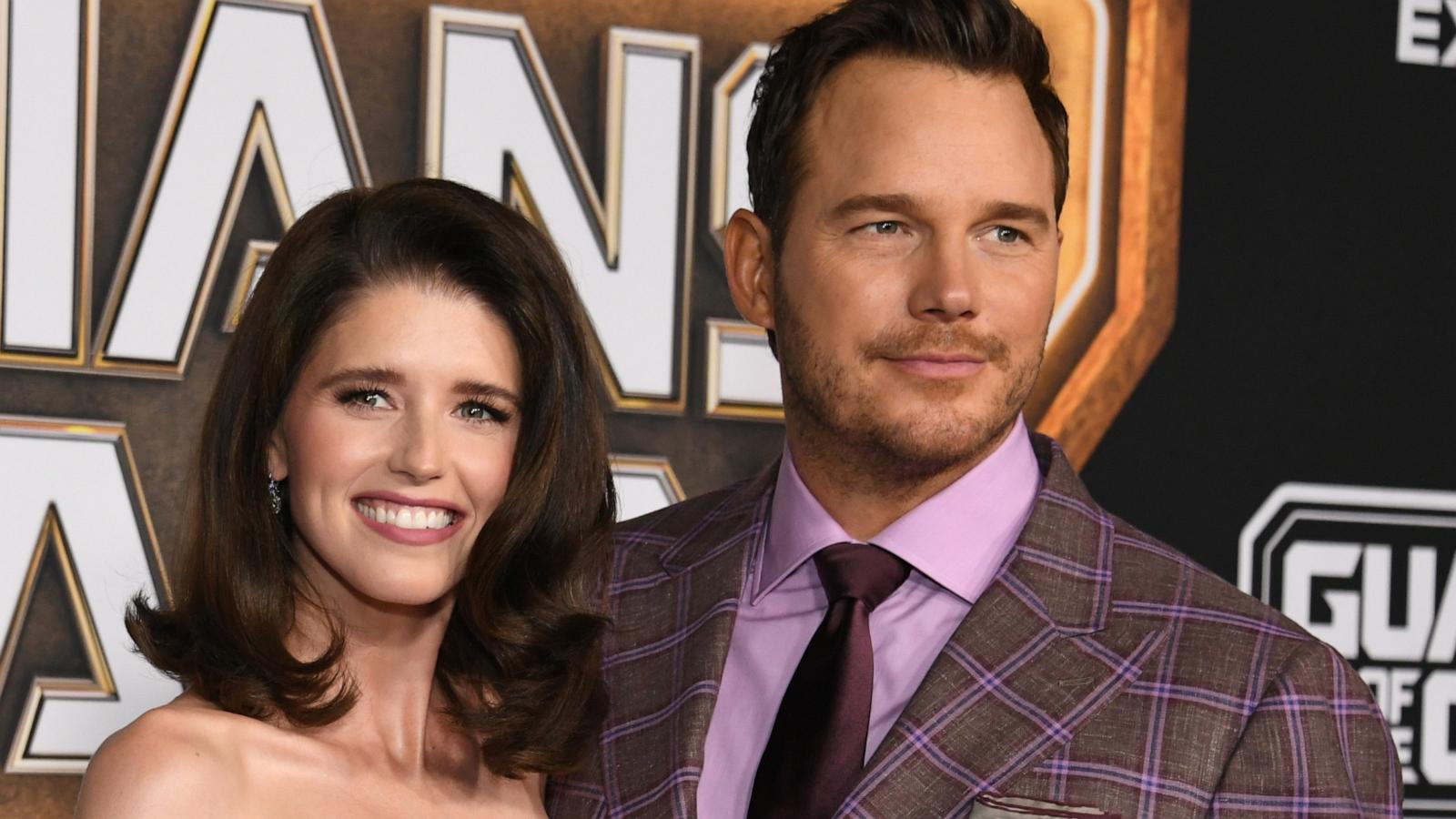 PHOTO: Katherine Schwarzenegger and Chris Pratt attend World Premiere Of Marvel Studios' "Guardians Of The Galaxy Vol. 3" on April 27, 2023 in Hollywood, Calif.