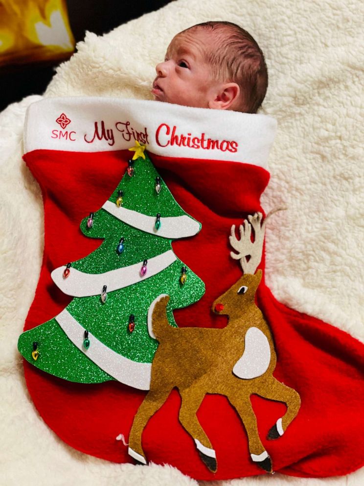 PHOTO: The nurses of HCA Healthcare’s Summerville Medical Center in South Carolina, have created personalized Christmas stockings for preemies.