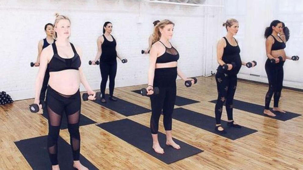 PHOTO: Pregnant women take a class at Fit Pregnancy Club in New York City.